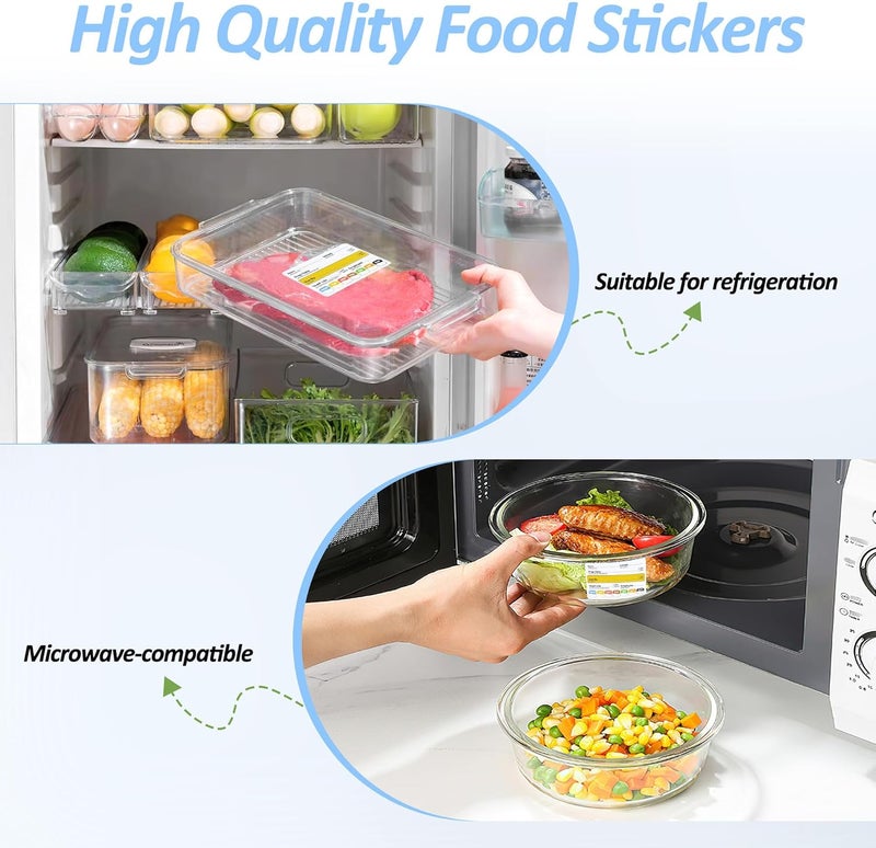 GUEER Restaurant Quality Shelf Life Food Rotation Labels Vinyl, 2” x 3” Self-Adhesive Removable Freezer Food Labels, Perfect for Reusable Containers, Easy to Remove, Food Safety Date Sticker (10 PCS) - Image 5